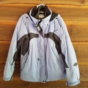 Vintage 2001 Columbia Titanium Light Blue/Gray Outdoor Ski Jacket With Liner